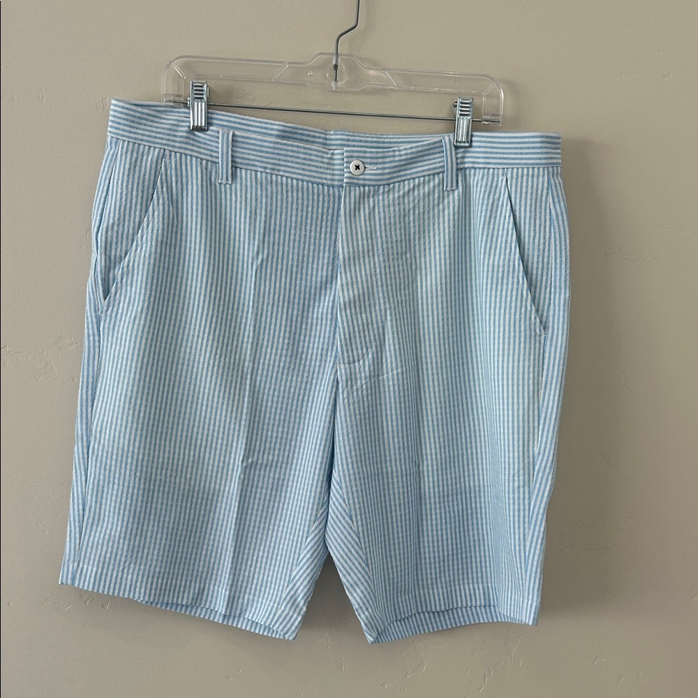 FootJoy Men's Light Blue Striped Shorts
